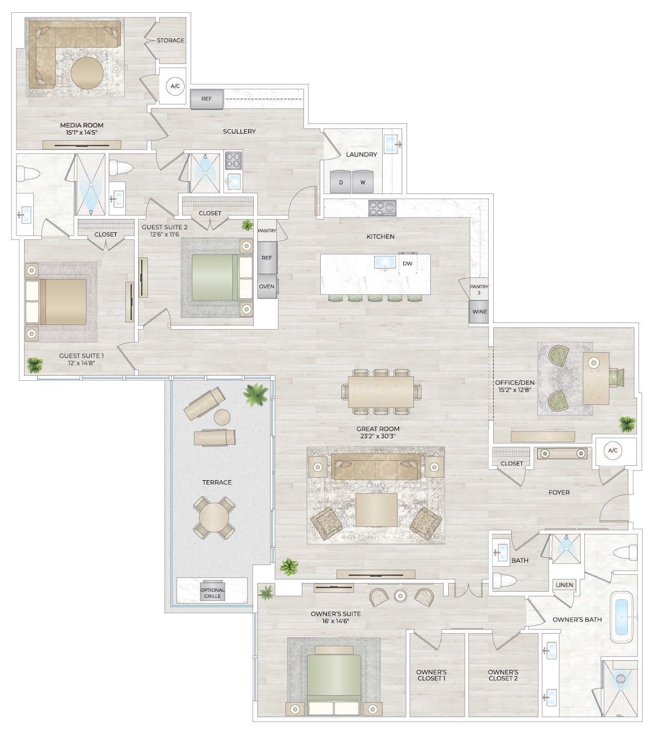 Solana Bay Residences Miami - Penthouse 6 - Floorplan Image
